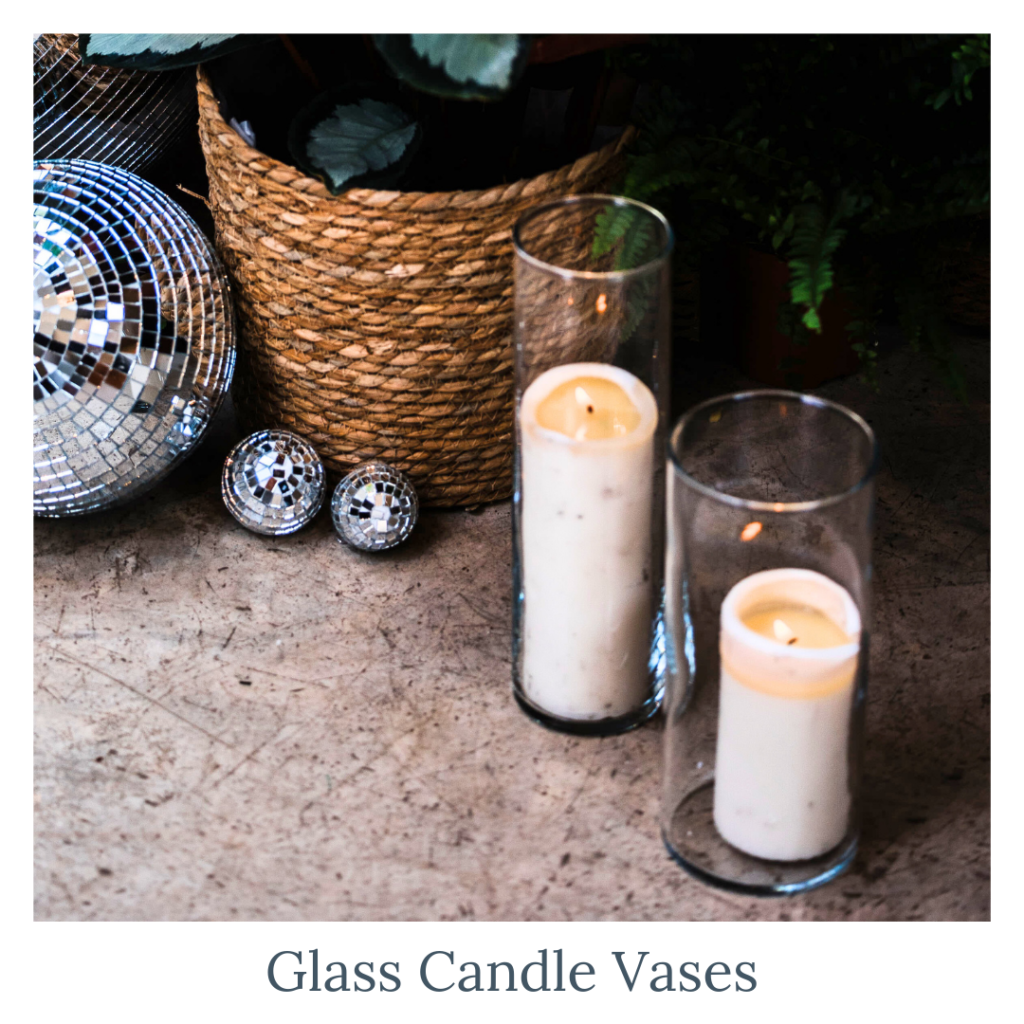 Glass Candle Vases – Wedding Décor Hire